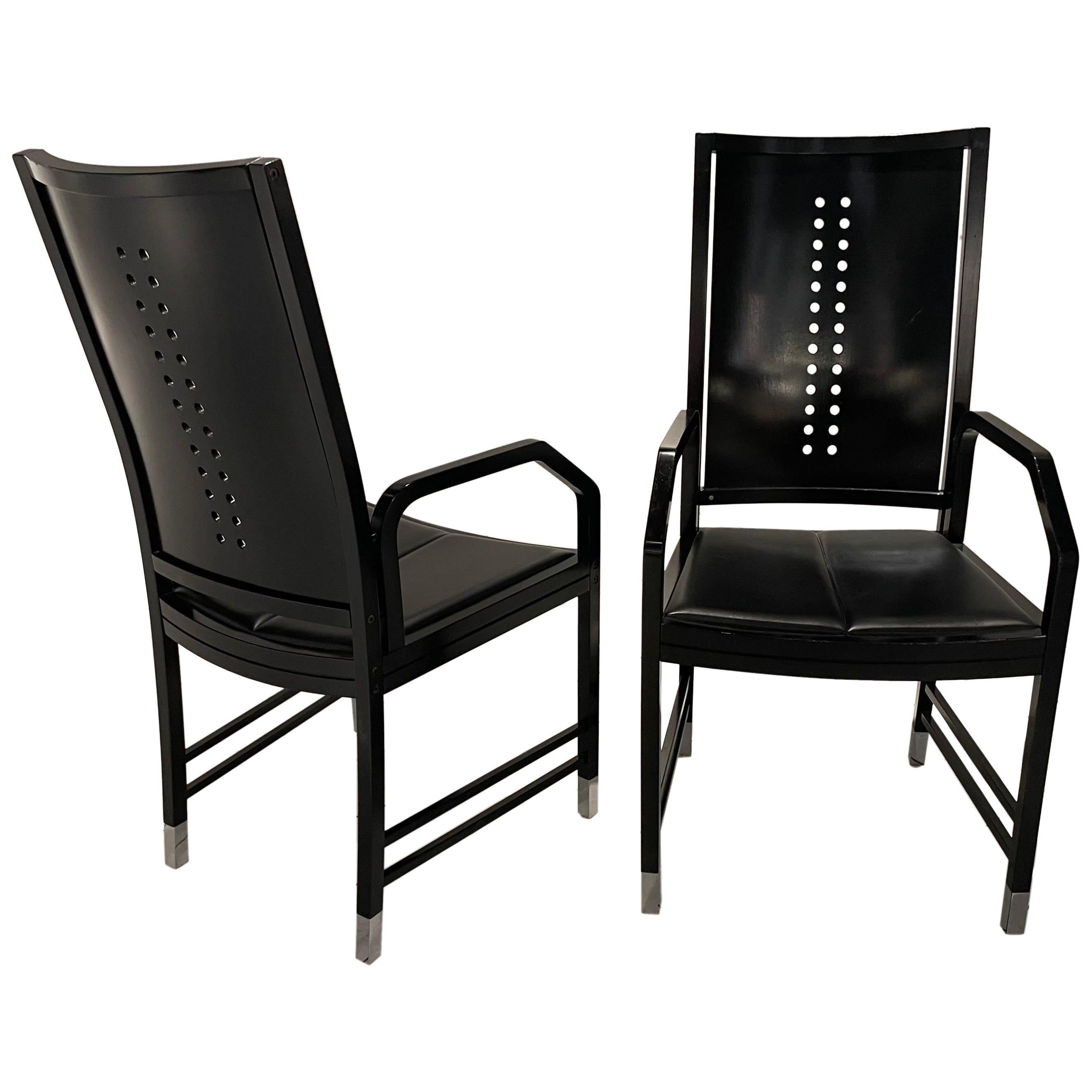 Pareja de Sillones de la Secesión de Viena Diseñados por Beranek para Thonet, Viena 1980. en venta