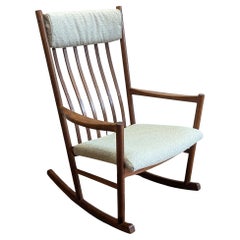 Hans J. Wegner Teak Rocking Chair for Tarm Stole Og Mobilefabrik