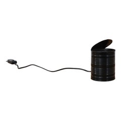 1980s Ad van Berlo Black Tin Can Lamp Produced by Vrieland Design