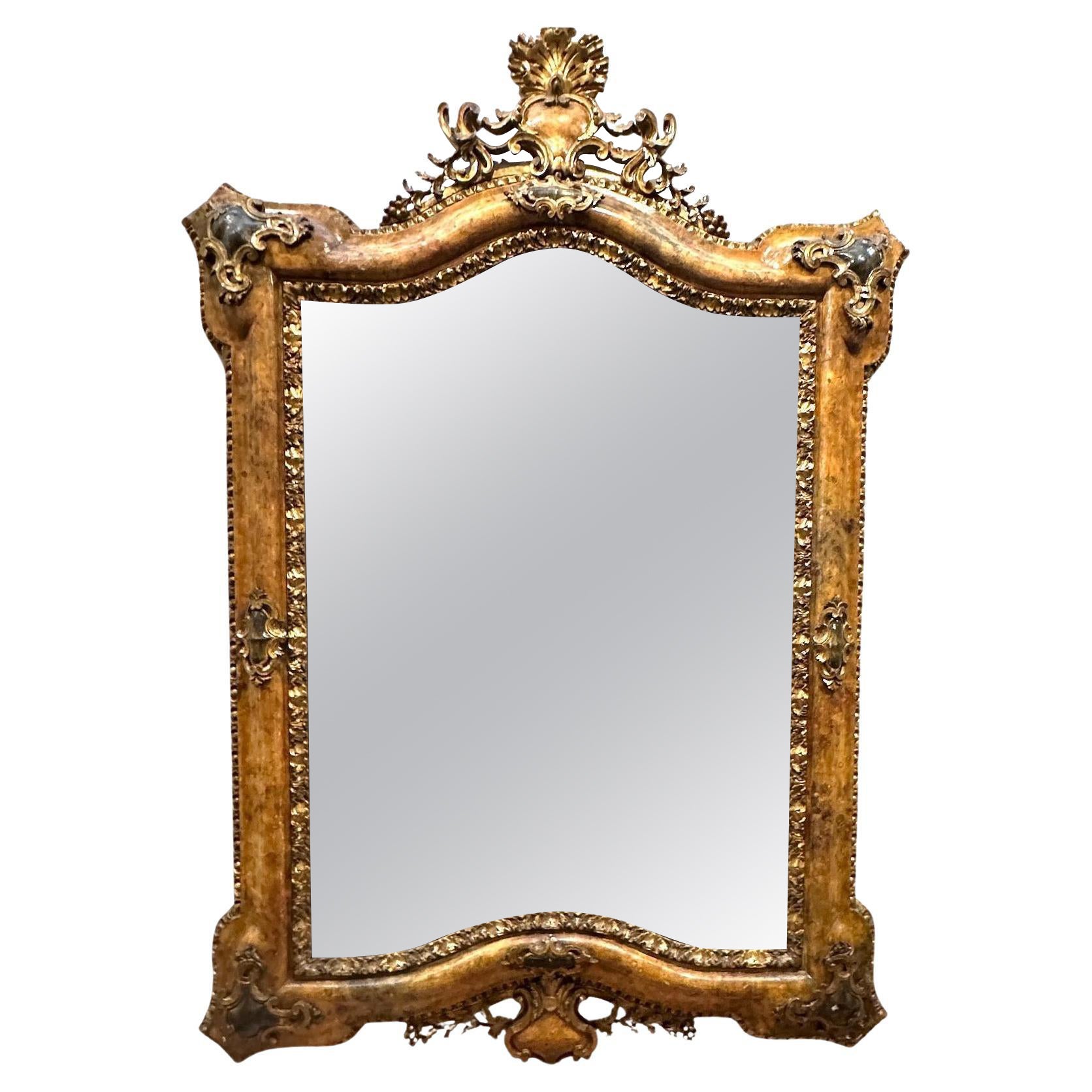 Roman Painted and Gilded Mirror