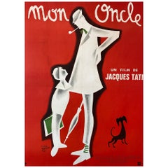Affiche vintage originale du film Mon Oncle with Jacques Tati 1959