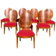 Sedie da pranzo Art Deco Century Furniture Omni Burlwood - Set di 8 pezzi