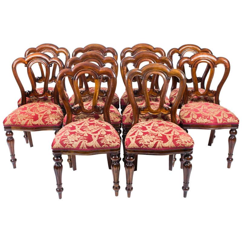 Victorian Style Admiralty Back Dining Chairs Set of Ten at 1stDibs