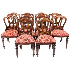 Vintage Victorian Style Admiralty Back Dining Chairs Set of Ten