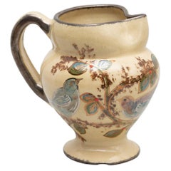 Vaso in ceramica dipinto a mano dall'artista catalano Diaz Costa, circa 1960