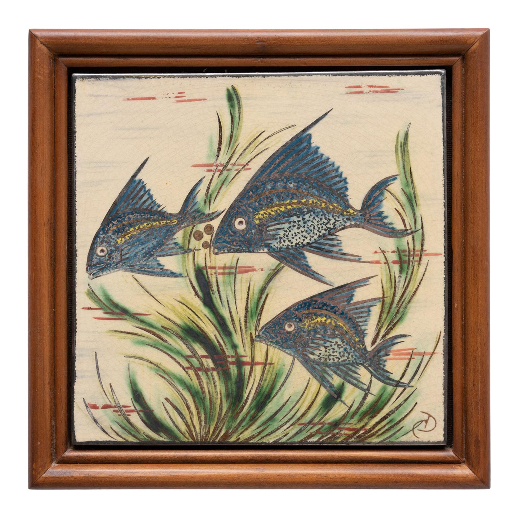Diaz Costa Ceramic Hand Painted Artwork, circa 1960