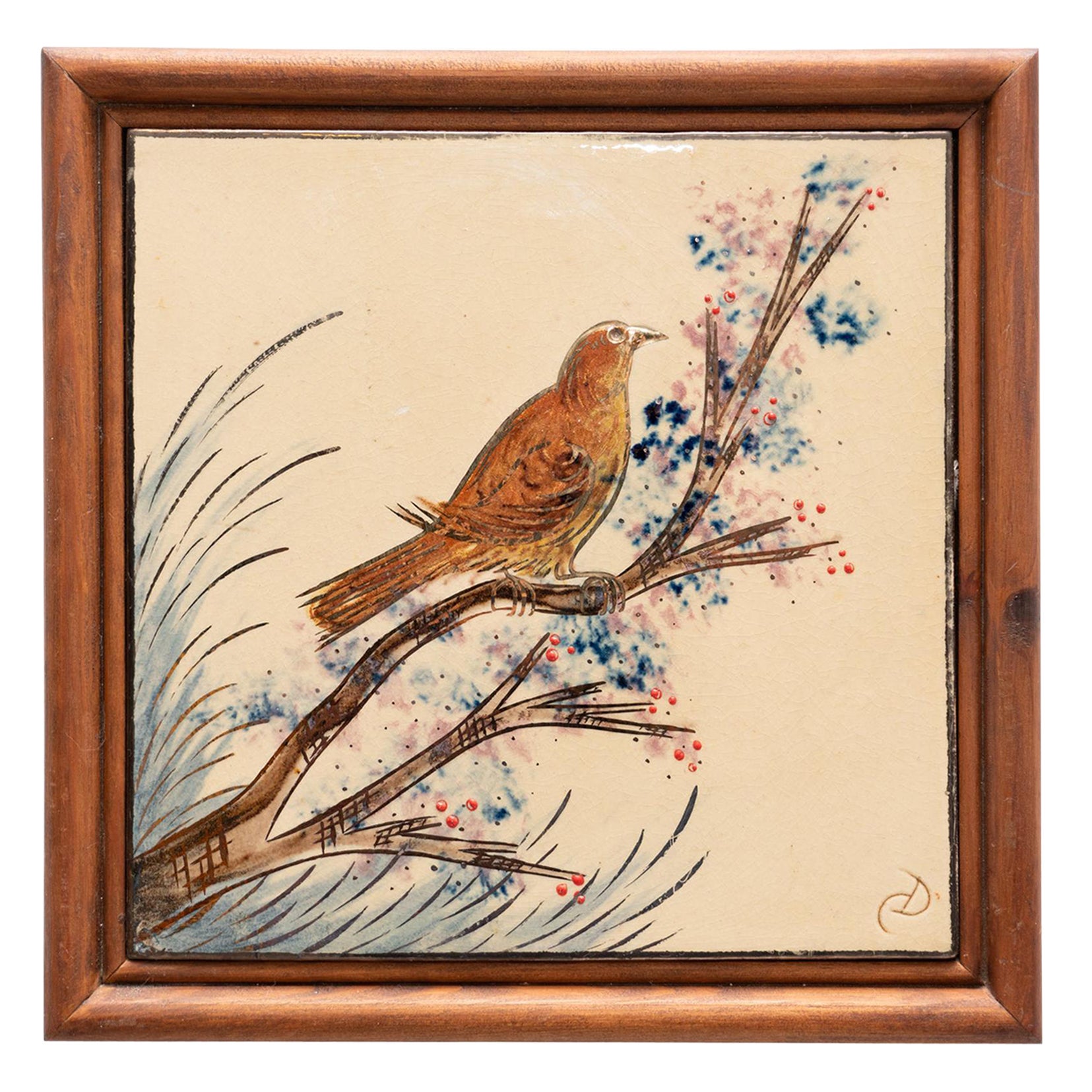 Diaz Costa Ceramic Hand Painted Artwork, circa 1960