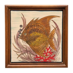 Diaz Costa Ceramic Hand Painted Artwork, circa 1960