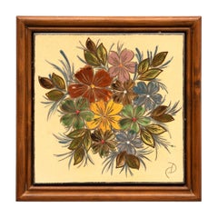 Diaz Costa Ceramic Hand Painted Artwork, circa 1960