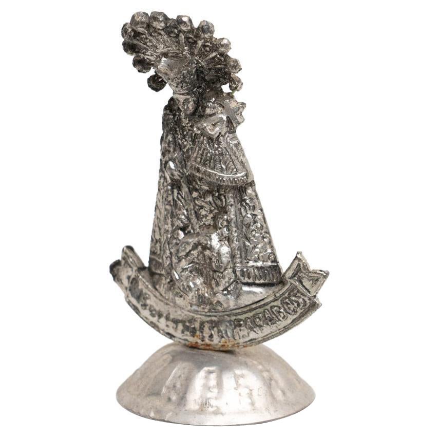 Nuestra Señora de los Desamparados Metal Virgin Traditional Figure, circa 1950