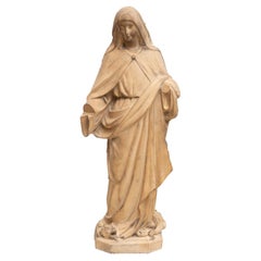 Plaster Virgin Traditional Figure, circa 1950