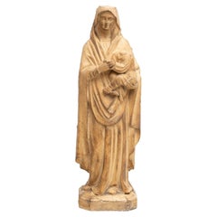 Plaster Virgin Traditional Figure, circa 1950