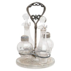 Set de burettes en verre catalan, vers 1940