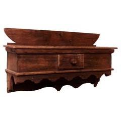 Traditional Spanish Wood Cutlery Holder, circa 1930
