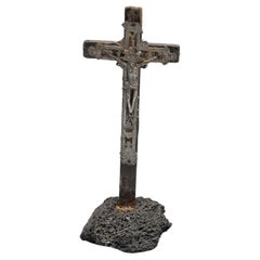 Metal Christ in the Cross Memorabilia Figure, circa 1950