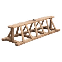 Antique Wood Farming Straw Animal Feeder (mangeoire pour animaux en paille)