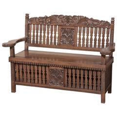 19th Century Country French Hall Bench 7