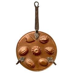 Antique Scandinavian Cake Copper Pan, Early 19th Century