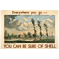Póster Original Vintage Everywhere You Go Sure Of Shell Thames Cookham Steggles