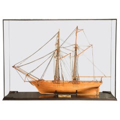 Cased scale model of the Scottish two masted schooner