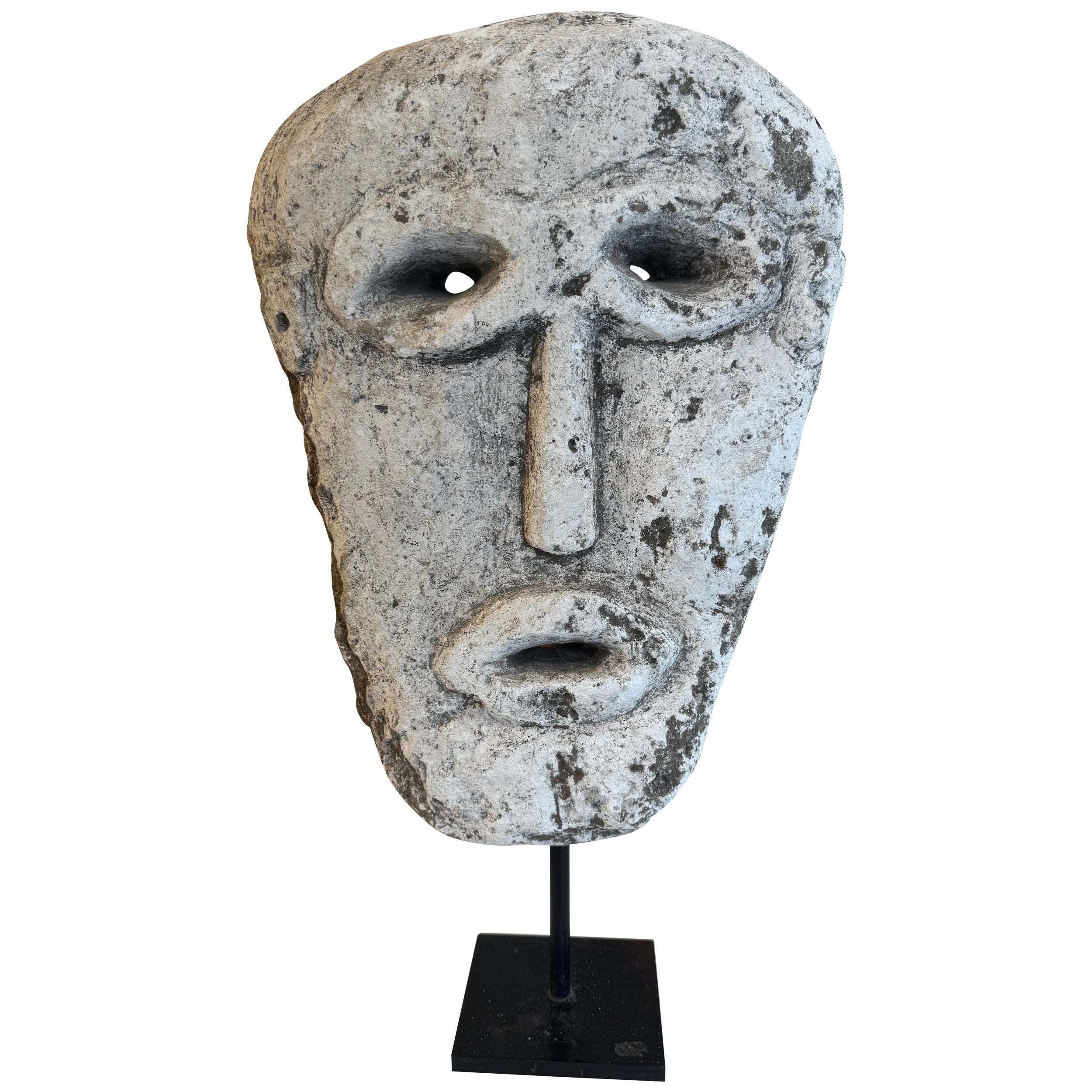 Ancient Anthropomorphic carved stone sculpture For Sale