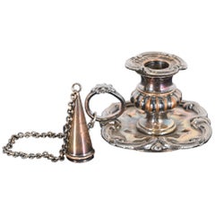 Antique Victorian Silverplate Chamberstick