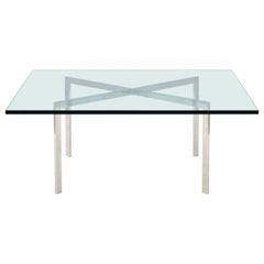 Modernismo Ludwig Mies van der Rohe Knoll Mesa baja Barcelona Acero inoxidable