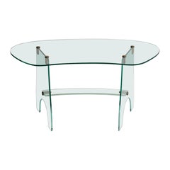 Glass and Brass Cocktail Table