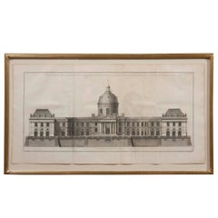 Antique French Engraving "Institute de France"