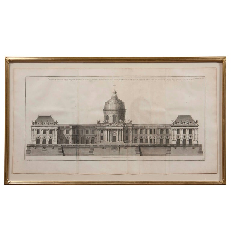 French Engraving "Institute de France" at 1stDibs
