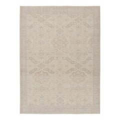 Rug & Kilim - Tappeto moderno in stile Distressed con motivi geometrici beige e grigi