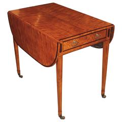 Fine English Inlaid Satinwood Pembroke Table, circa 1790