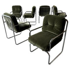 Gastone Rinaldi Style Dining Chairs, Set of 6, 1970s