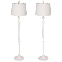 Pair of Giacometti Style Floor Lamps