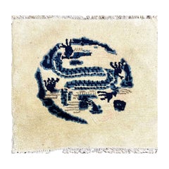 Antique Art Deco Chinese Peking Dragon Rug