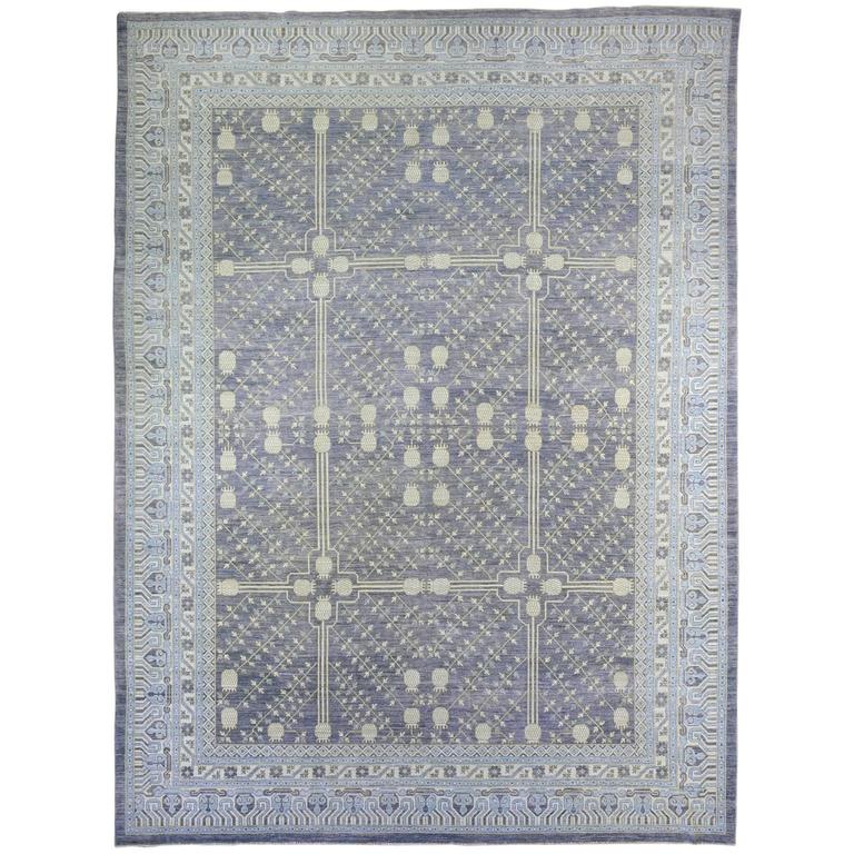 Lavender Khotan Rug with Pomegranate Design For Sale at 1stDibs