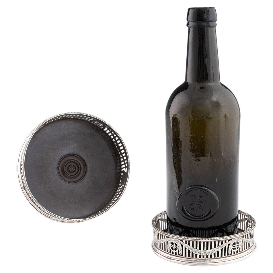 Par de posavasos de plata para vino Londres Robert Hennell 1804