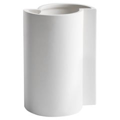 White Handcrafted Ceramic "Bishop" vase, Italy, Modern