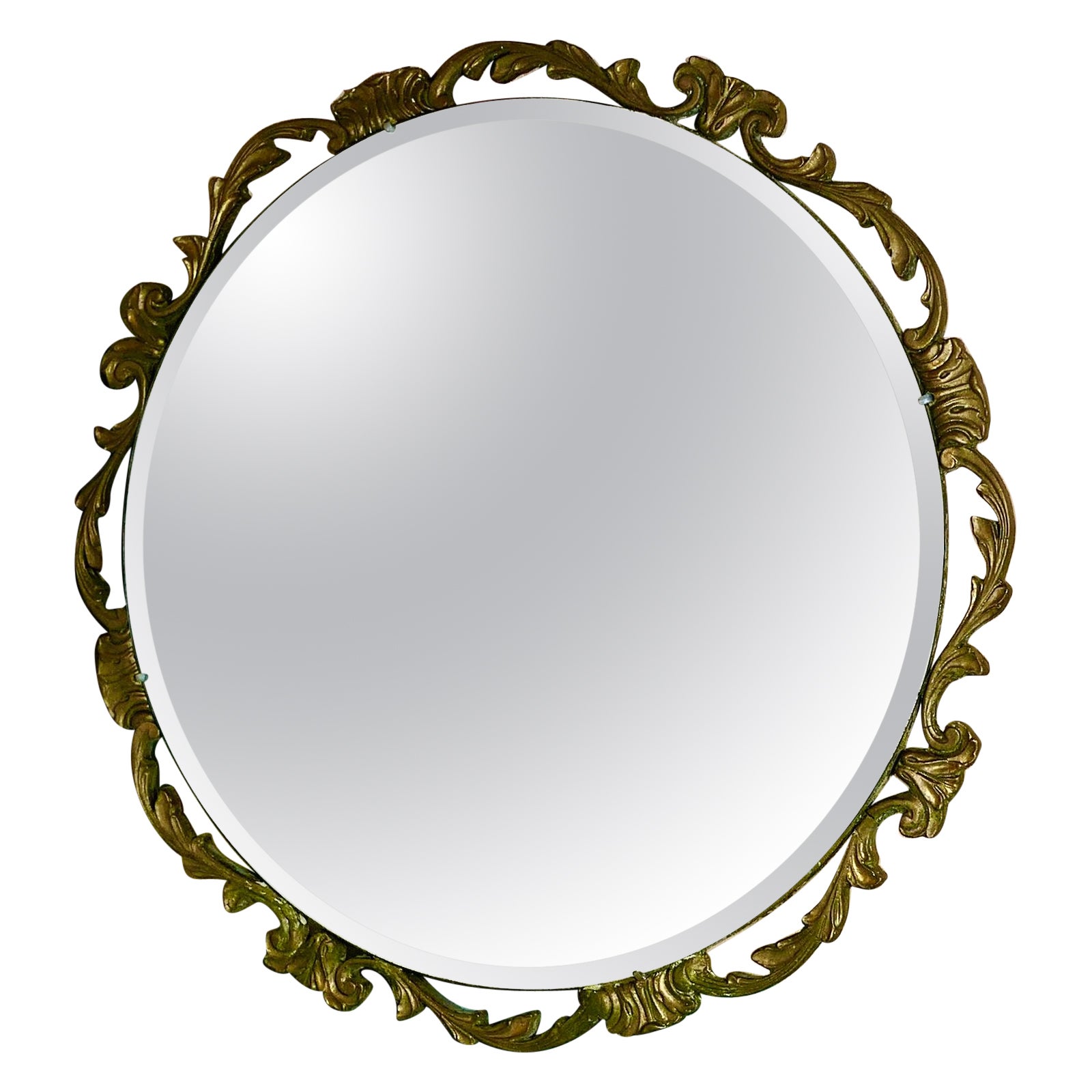 Round Art Deco Atsonea Ornate Gilt Wall Mirror