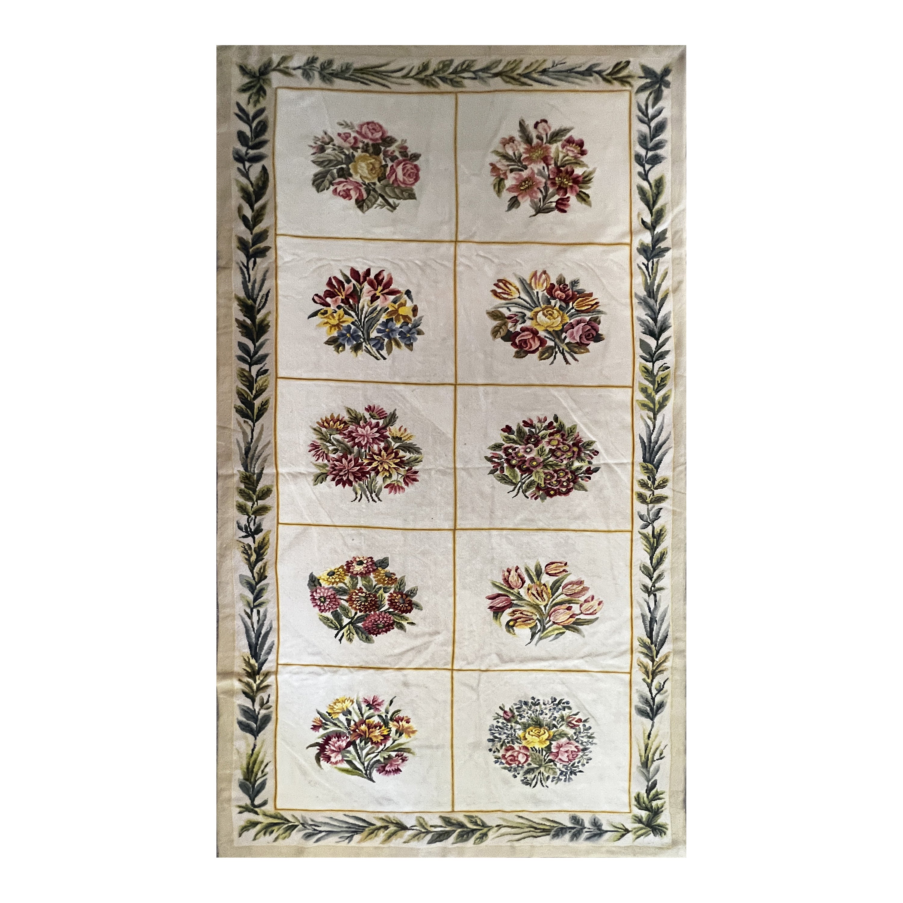 Carpet Au Petit Point 19TH. Century - Size: 2m80x1m30 - N° 947