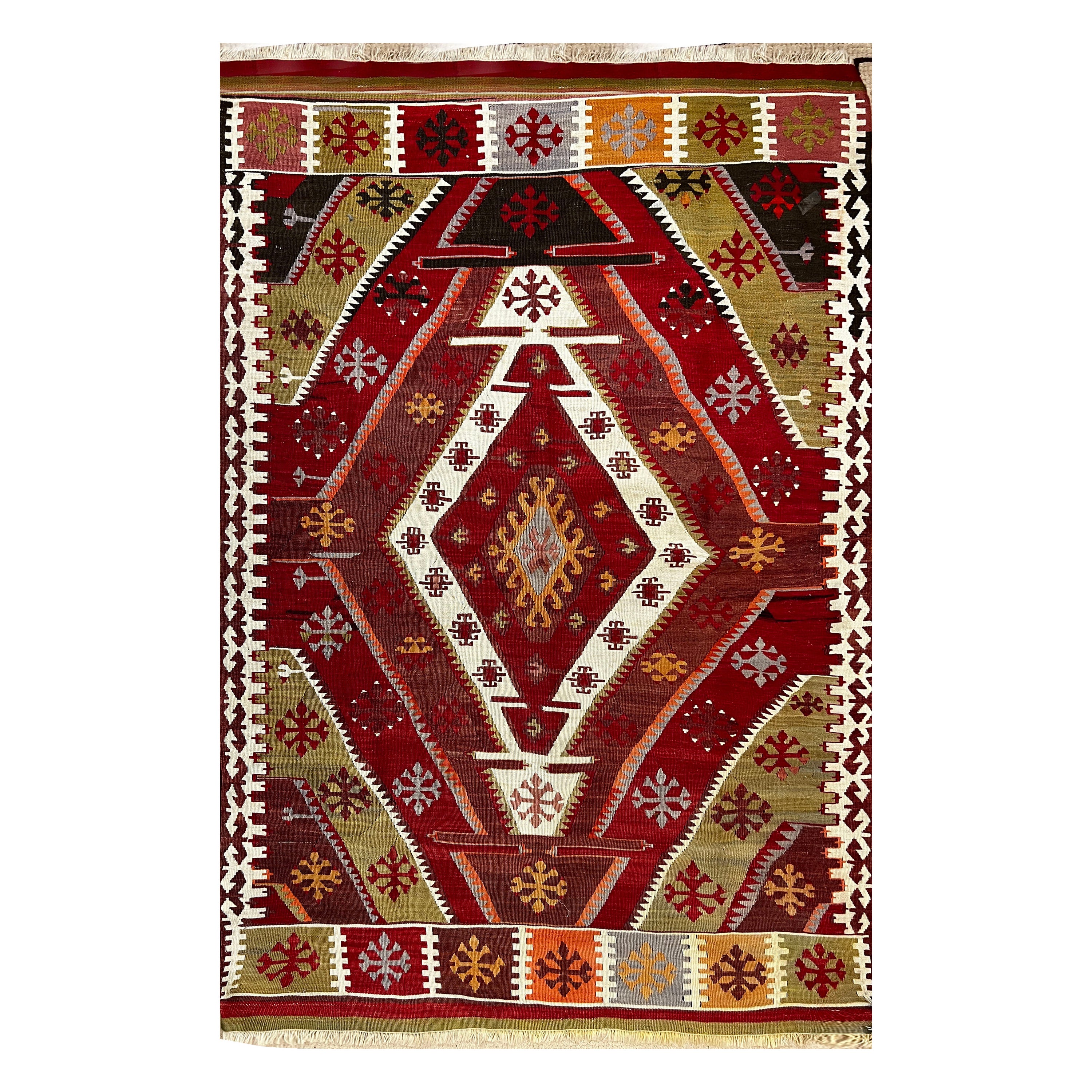 Antique Kilim Rug From Anatolia Circa 1960 - 170x108 - N° 1121 For Sale