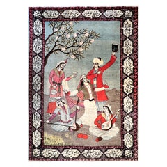 Persischer Täbris-Teppich - CIRCA 1930 - Omar Khayyam - Größe: 2.04x1.73 - N° 1161