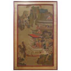 Strikingly Large and Detailed 19th Century Chinese Painting on Paper