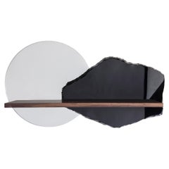 Partial Eclipse 2 - Sten Studio - Miroir obsidienne fabriqué à la main