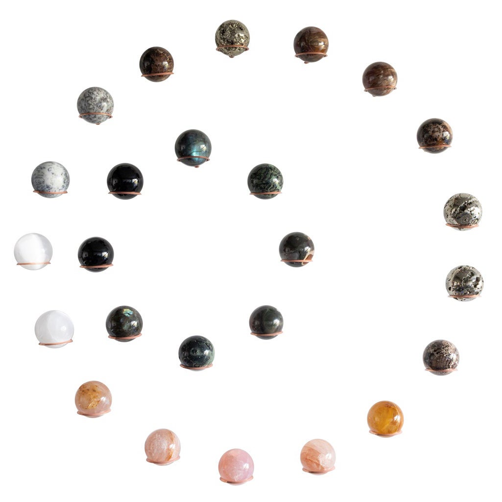 Sprawling Galaxies I - Sten Studio - Wall sculpture with natural stones