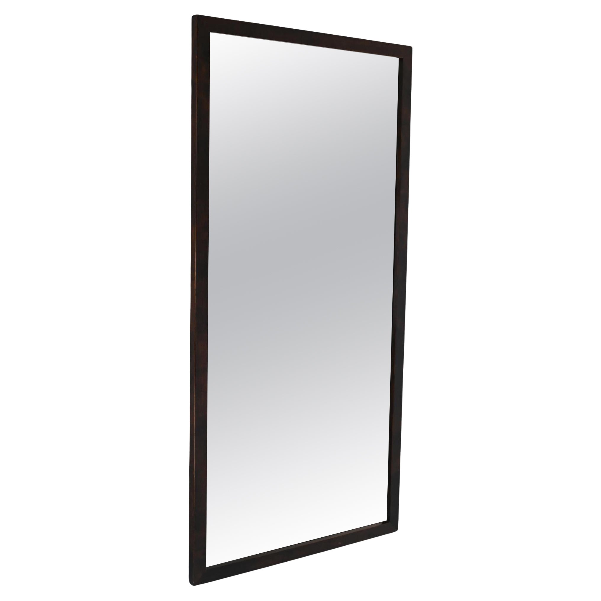 Scandinavian mirror with wooden frame For Sale