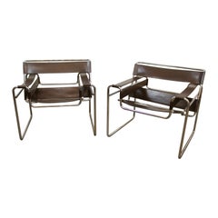 Pair of Italian Marcel Breuer "Wassily" Chairs for Stendig