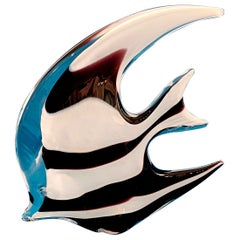 Escultura de pez de cristal/vidrio de diez pulgadas firmada por Josef Marcolin - OFERTA DE CIERRE