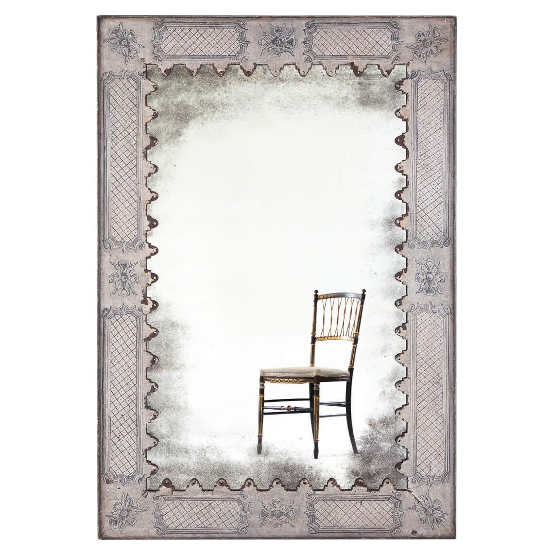 Miroir espagnol peint en vente