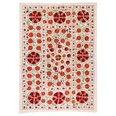 Couverture murale en soie avec broderie moderne, couvre-lit Suzani de 4,6 x 63 cm